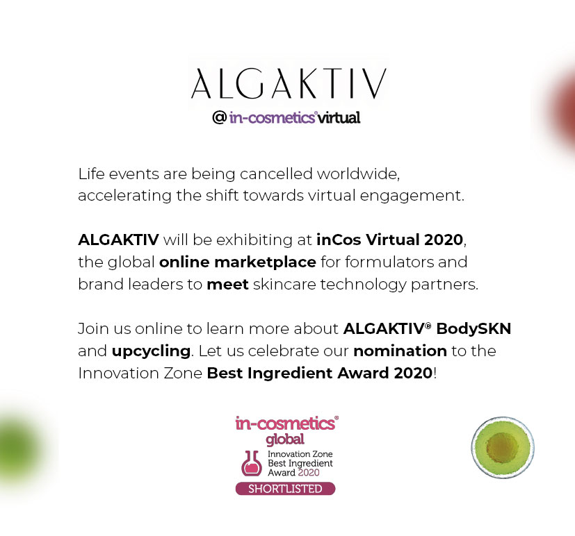 Algaktiv a in-cosmetics Virtual 2020 Algaktiv a in-cosmetics Virtual 2020