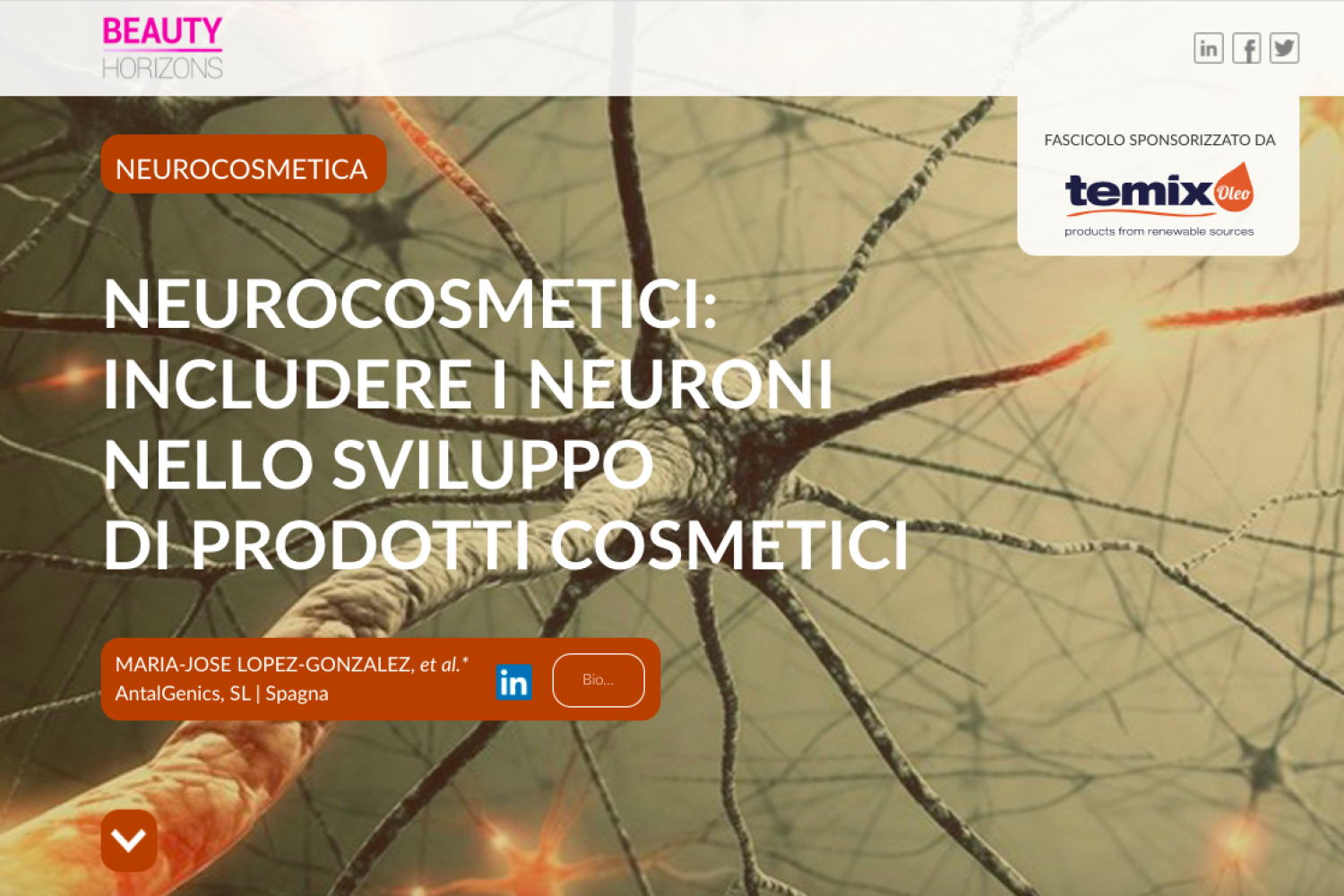 Neurocosmesi: il futuro, secondo AntalGenics
